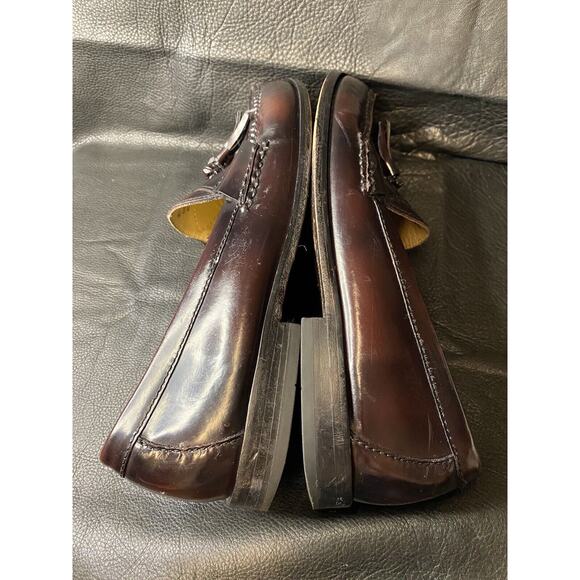 Cole Haan #3507 Cordovan tassle loafers US Mens Sz 8.5-D Slip On Burgundy Brown